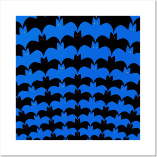 Halloween escher style Bats Posters and Art